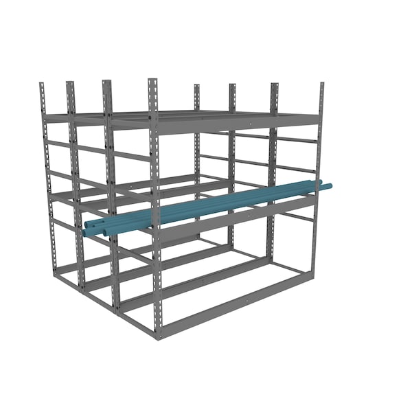 Z-Line Bar Storage Rack, 56"Wx60"Dx60"H, 6 Levels, Medium Grey